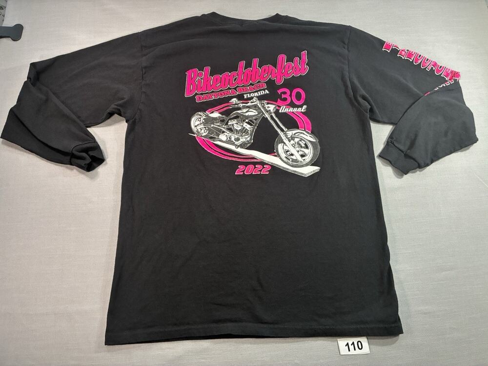 Biketoberfest 2022 Daytona Beach Long Sleeve Shirt Mens Large Bike Week Tee